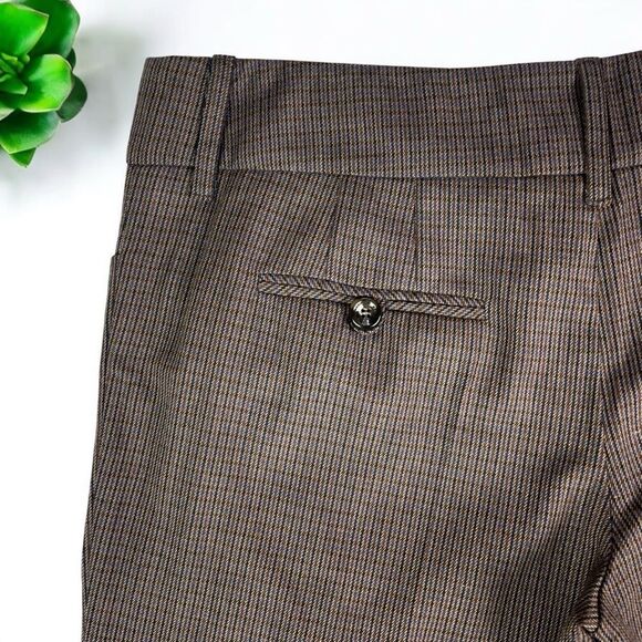 🆕 Mariagrazia Panizzi Plaid Wide Leg Flare Pants Made in Italy - Picture 8 of 11